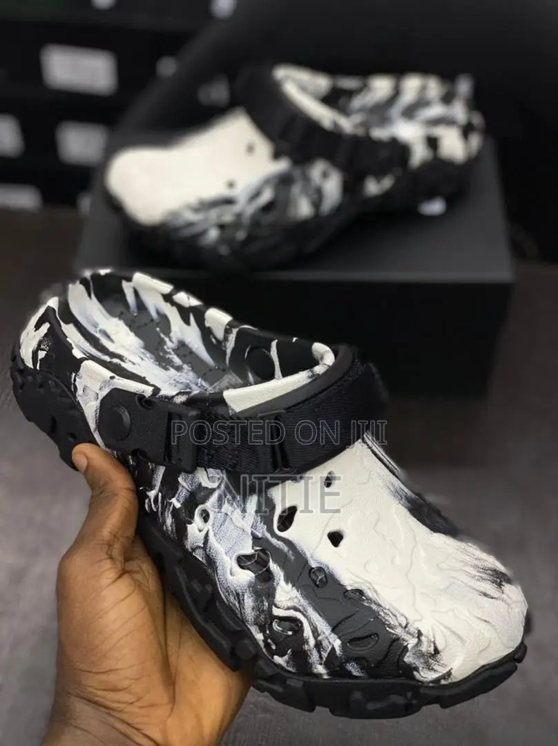 All Terain Atlas Crocs (Black and White)
