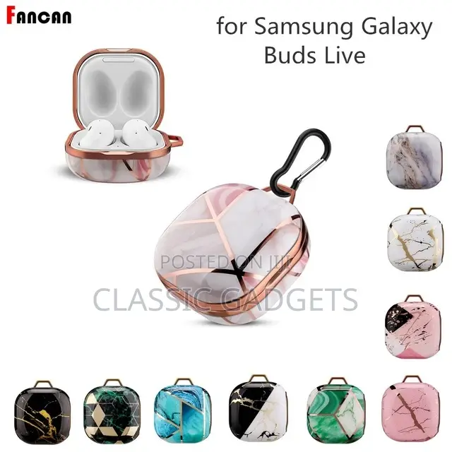 Electroplated Marble Pattern Case for Galaxy Buds 2 Pro
