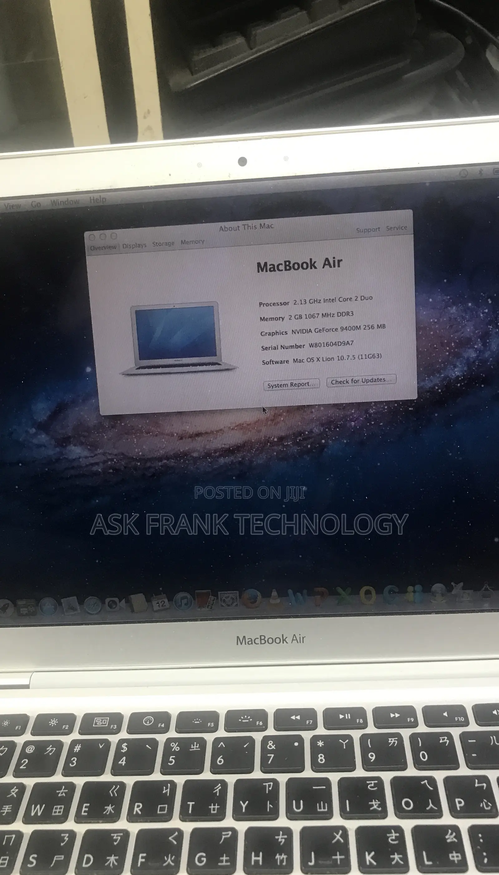 Laptop Apple MacBook Air 2GB Intel Core 2 Quad SSD 128GB