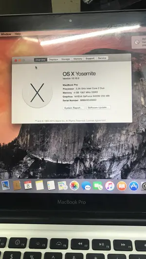 Laptop Apple MacBook Pro 4GB Intel Core 2 Duo HDD 320GB