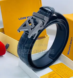 Original Louis Vuitton Black Leather Belt Is Available