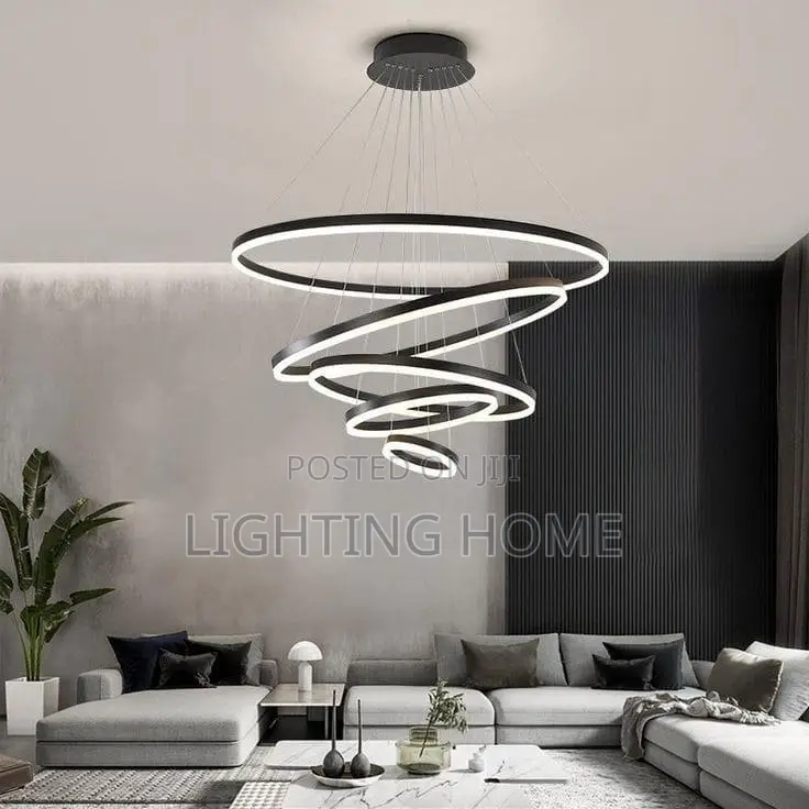 Led 5 Ring Chandelier