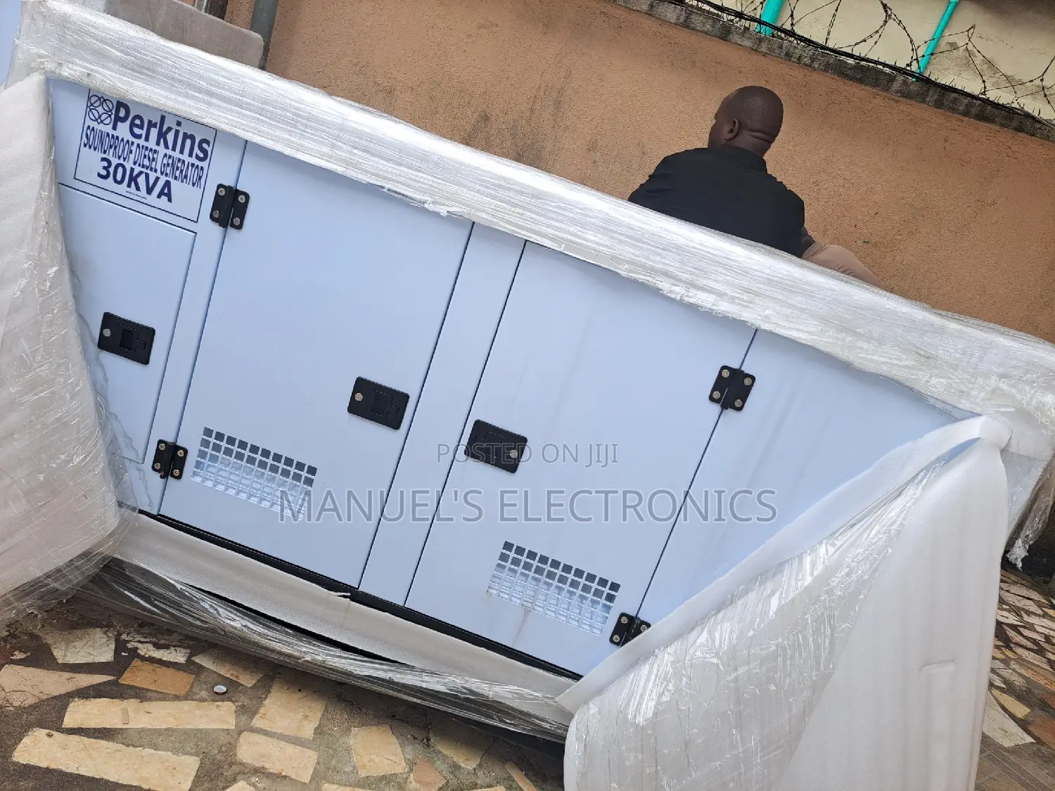 $% Perkins Diesel Soundproof Gen Model Sp30kva 100% Copper