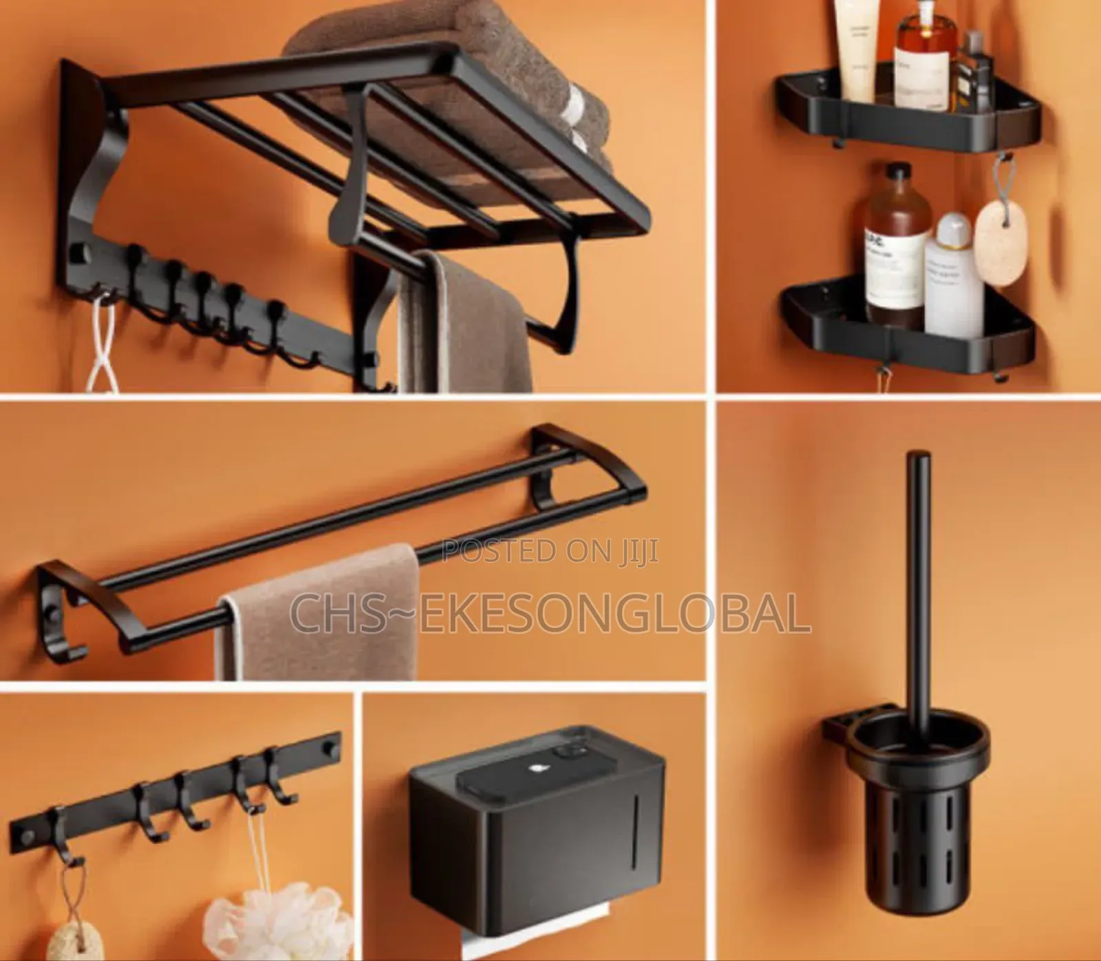Executive Bathroom Accessories Black