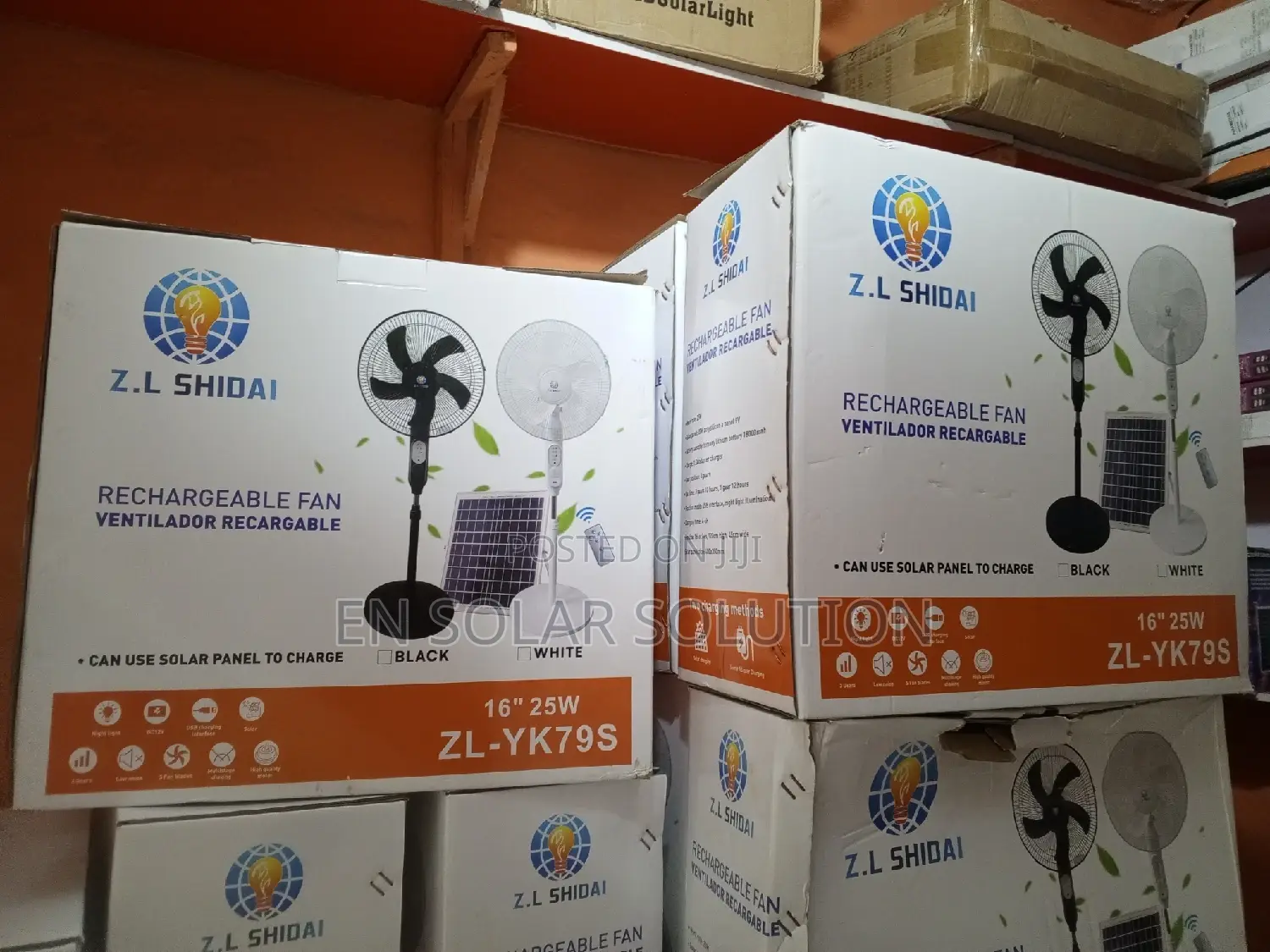 16 Inches Solar Dc Fan With Solar Panel Available Now