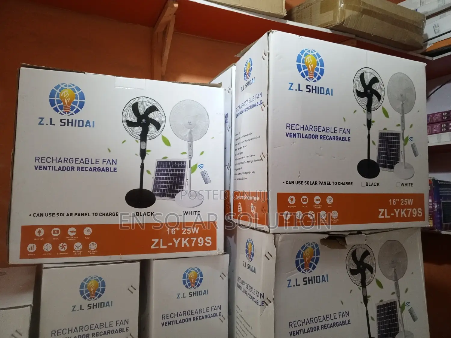 16 Inches Solar Dc Fan With Solar Panel Available Now