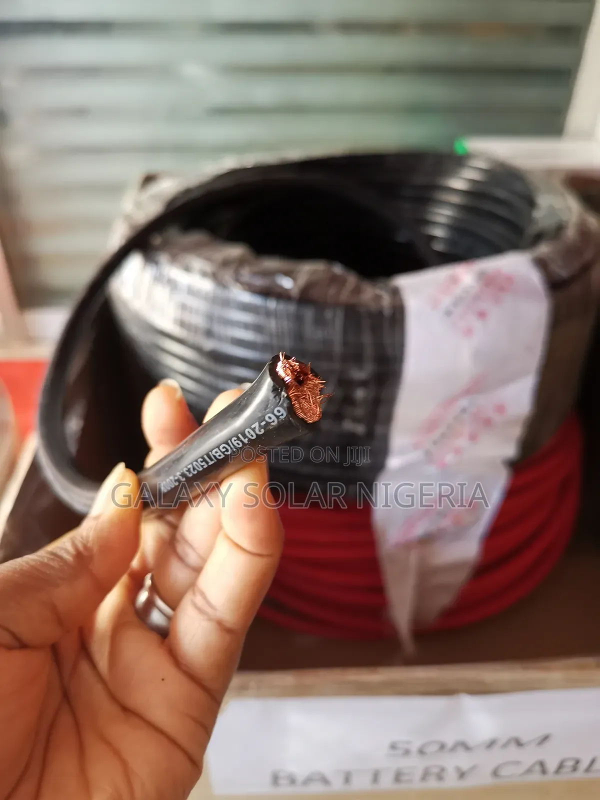 Galaxy Solar 50mm Battery Cable Dc Red/Black