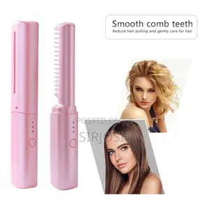 Rechargeable Hot Comb Hair Straightener