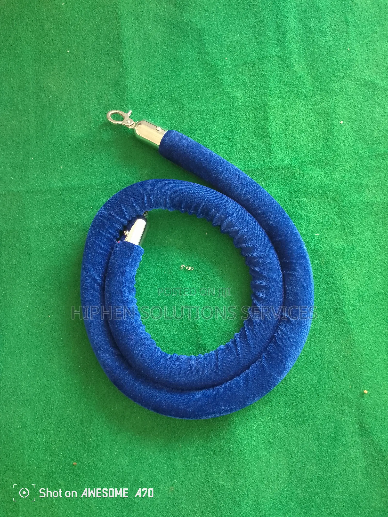 Yellow Queue Rope Barrier Crowd Control Stanchion W/ Silver