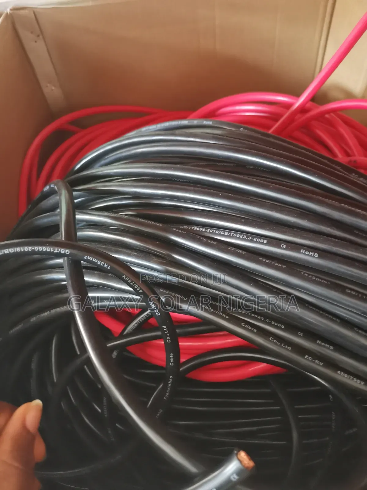 Galaxy Solar 35mm Battery Cable Dc Red/Black