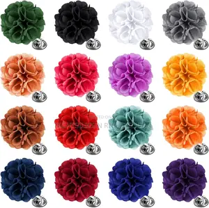 USA 16 PCS Lapel Flowers for Men Suits Flower Lapel Pins