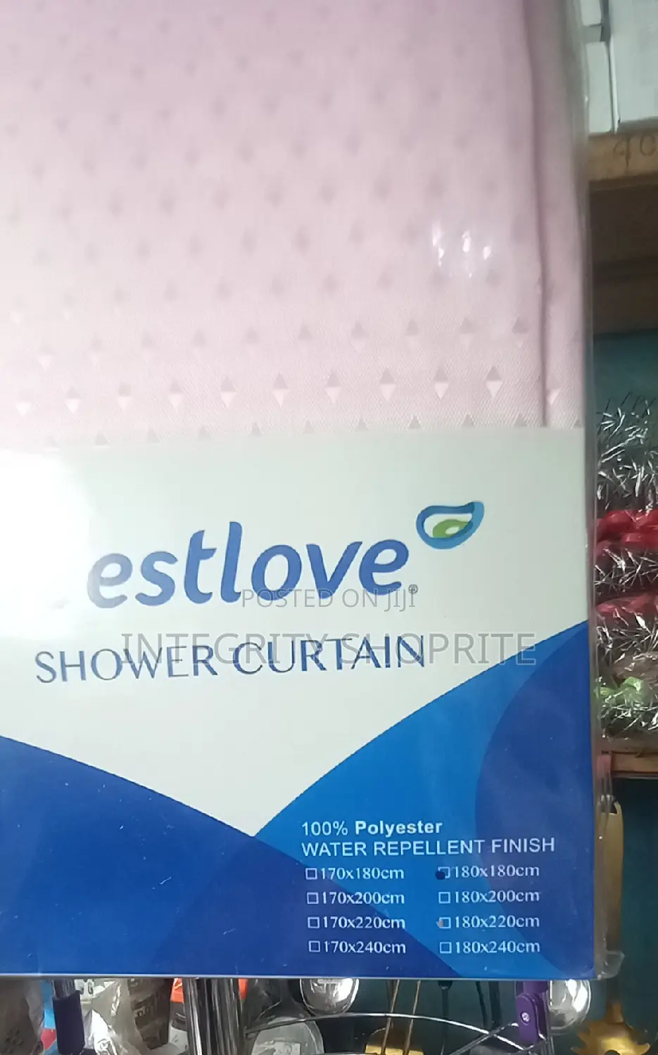 Patterned Shower Curtain - Pink