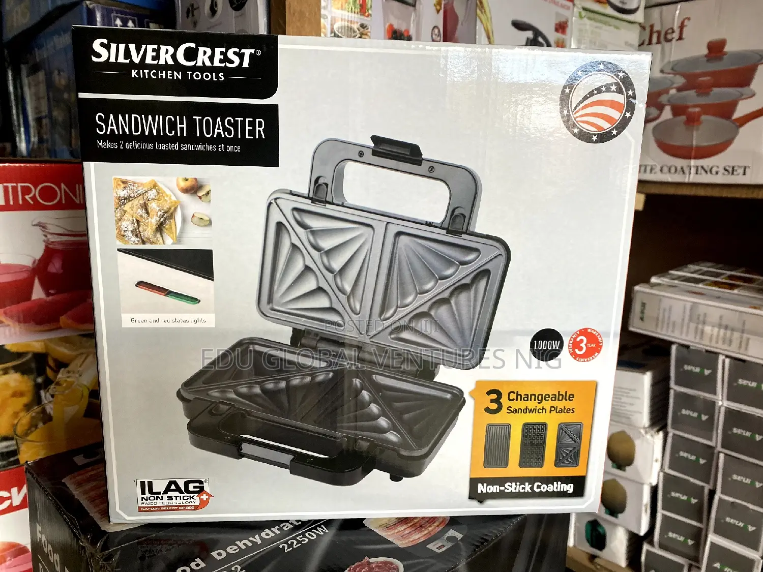 Silvercrest Deepfill 3 in 1 Sandwich Toaster. (Original)