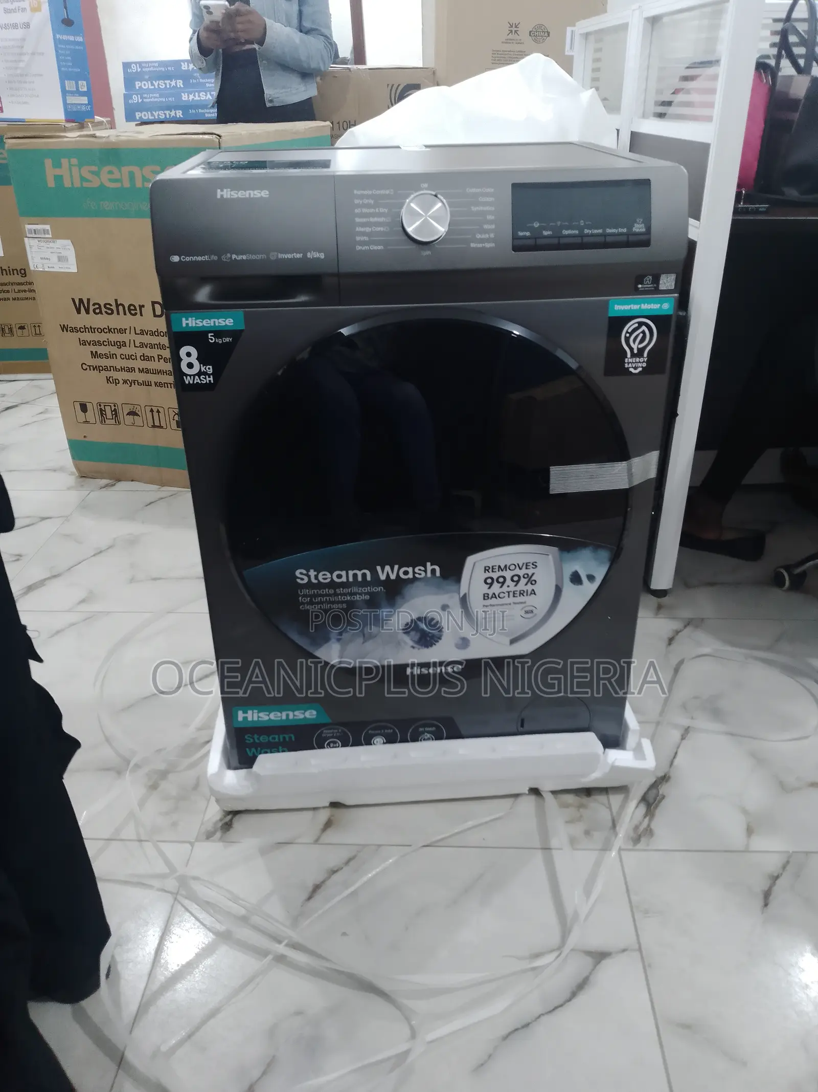 High Efficiency Hisense 8kg Front Loader Washing Machine in Agboyi