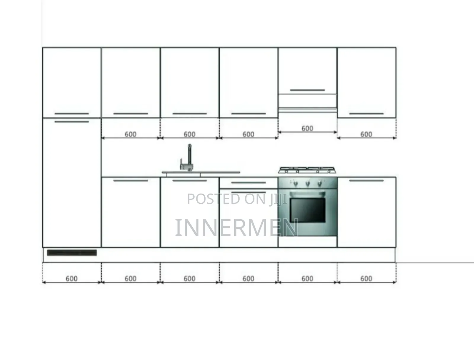 Italian Linear Kitchen Cabinet