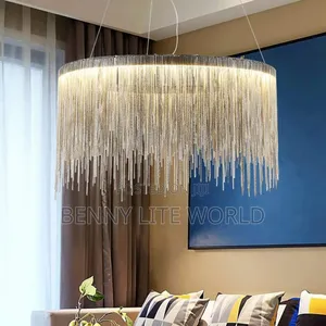 Chandelier, Fashion Creative Round Tassel Wrought Iron Led.
