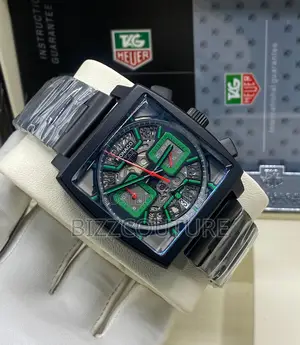 Original Monaco Tag Heuer Chronograph Black Chain Watch