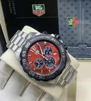 Original Tag Heuer Chronograph Silver Chain Watch in Store