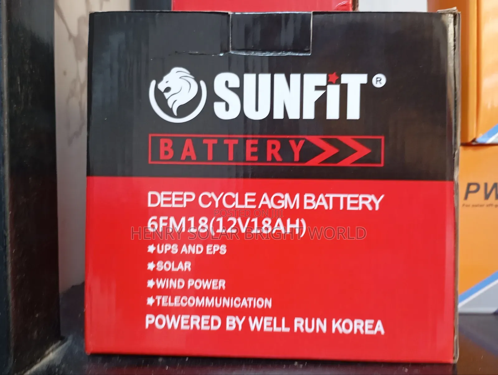 Sunfit 18ah Battery Gel