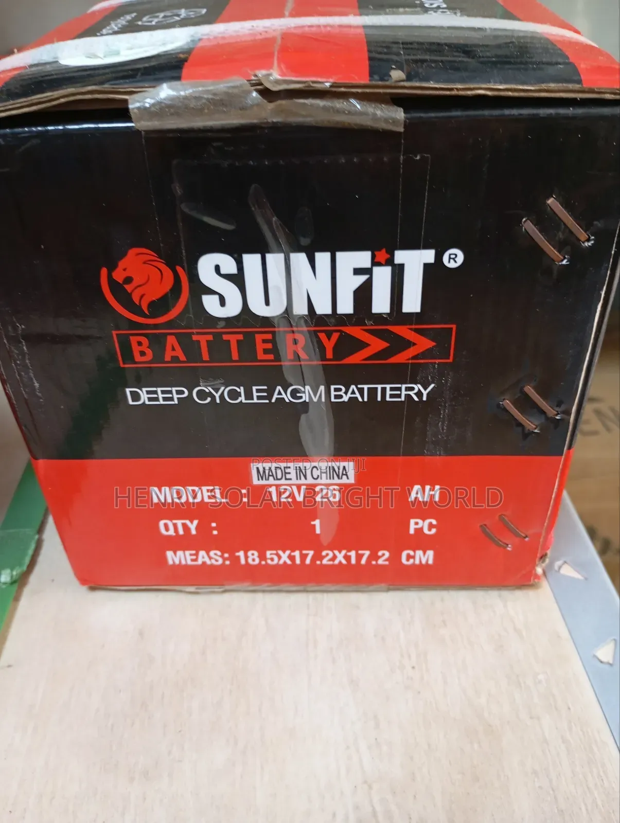 Sunfit 12v 26ah Battery