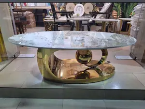 Marble Top Center Table With One Side Table