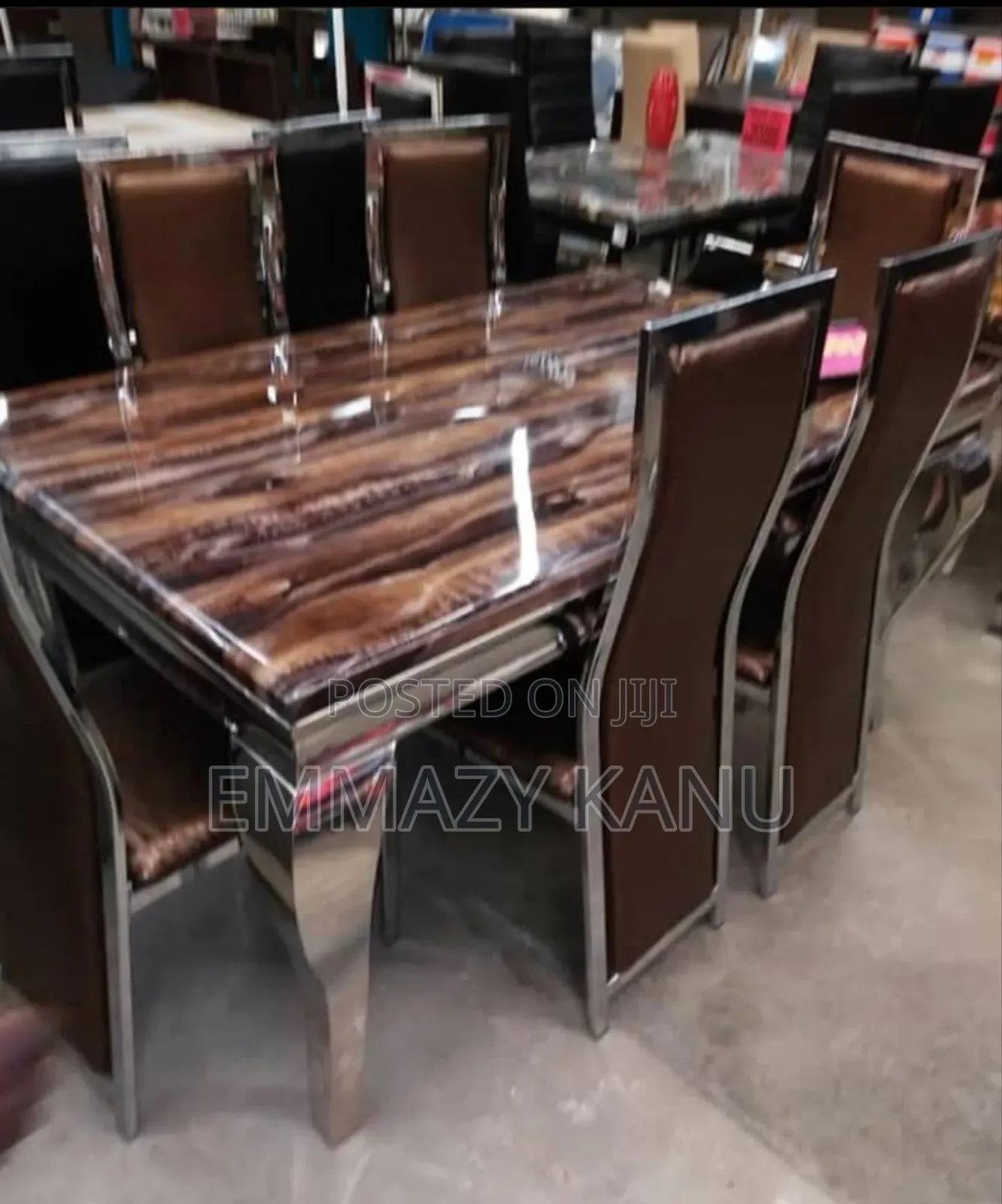 By6 Marble Top Dinning Table