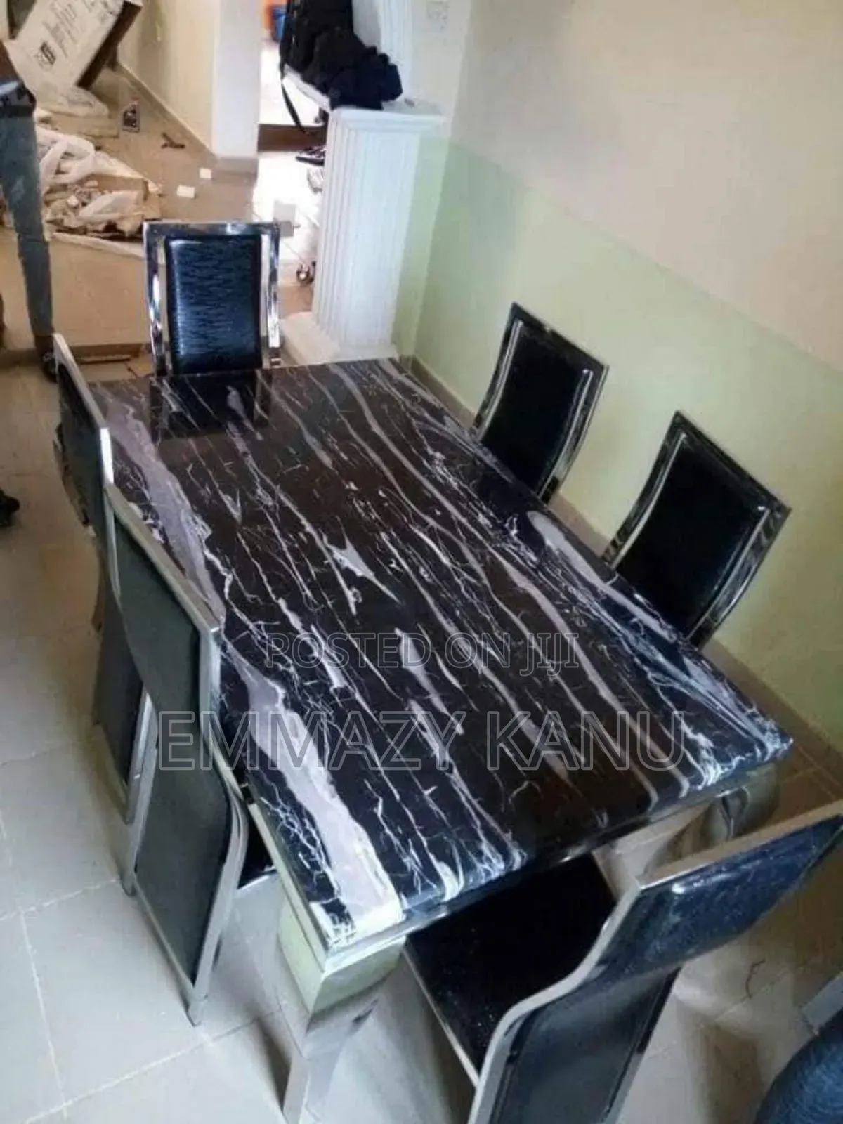 By6 Marble Top Dinning Table
