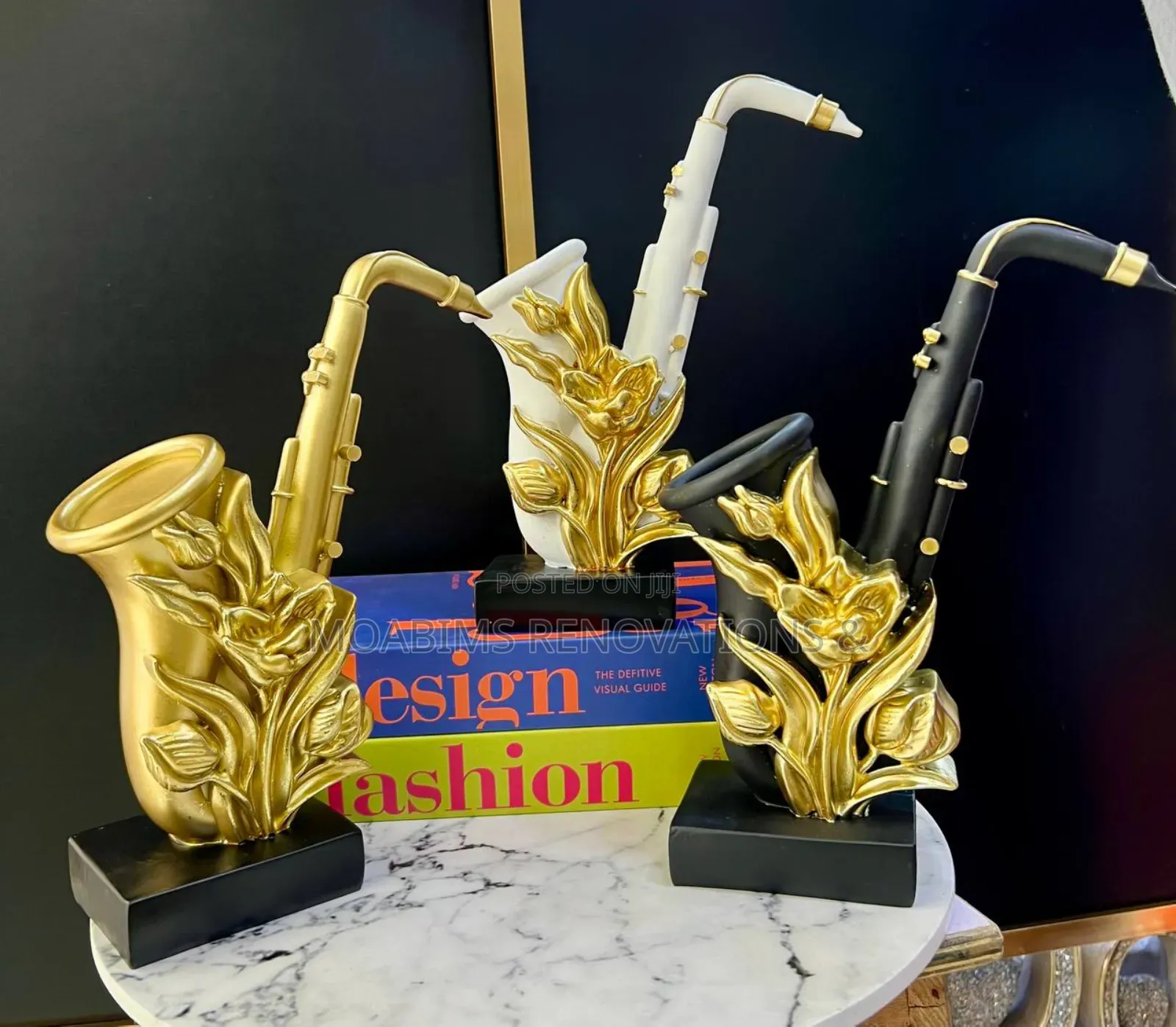 Floral Saxophone Interior Decor