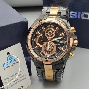 Original Casio Edifice Wr 100 Chronograph Black Chain Watch
