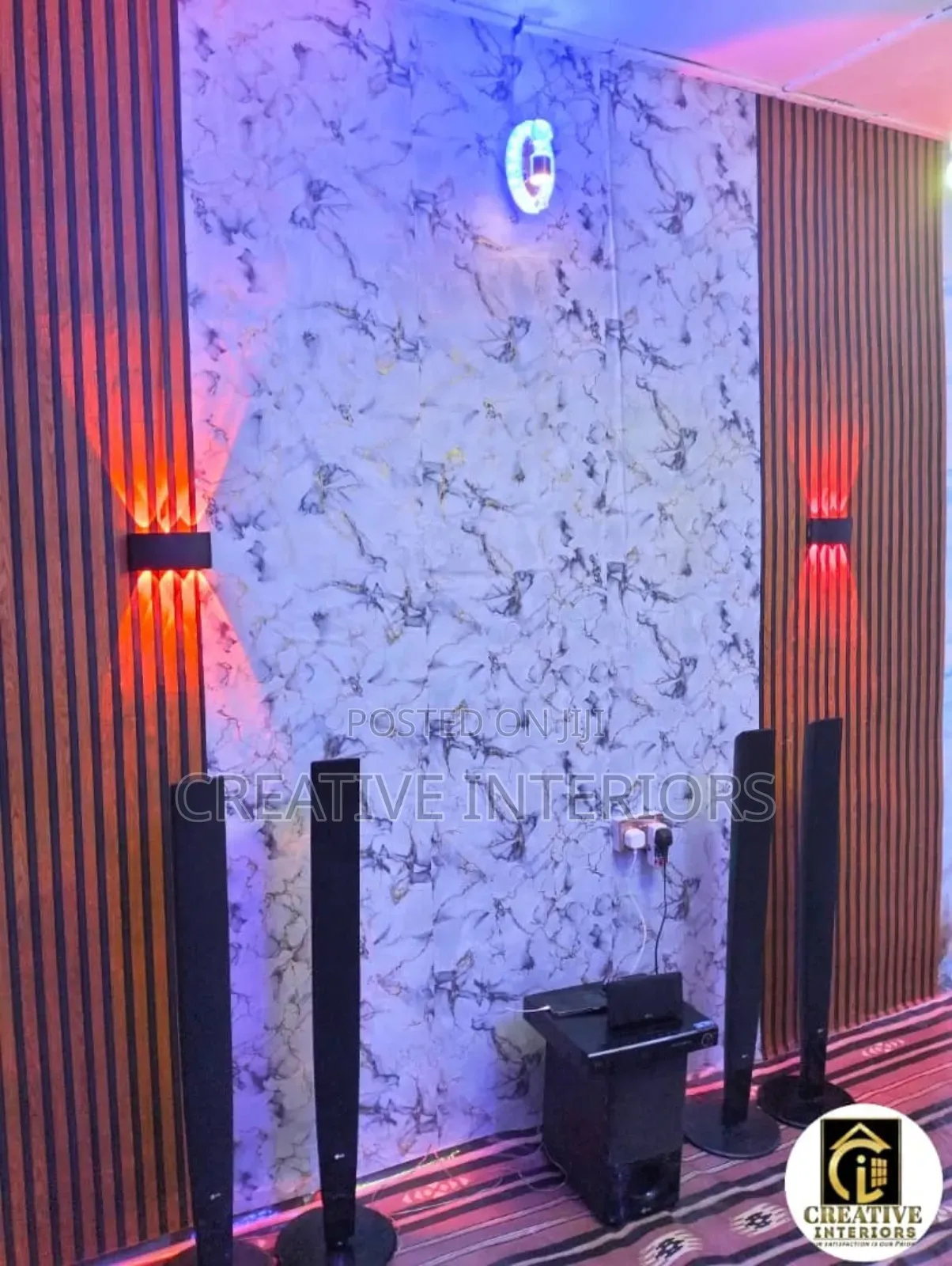 3d Marble/Fluted Wallpaper