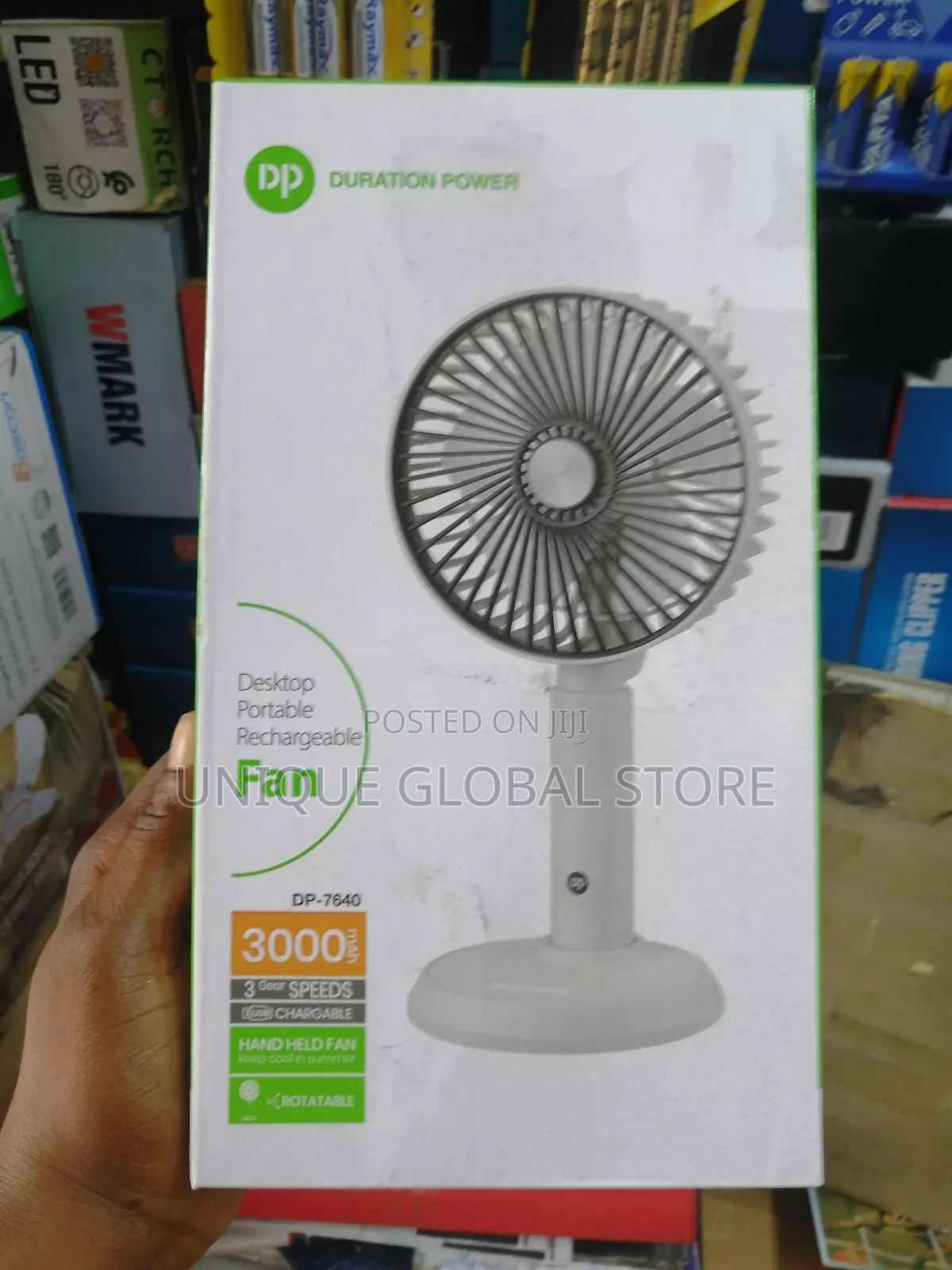 DP 7640 USB Rechargeable Floor Fan