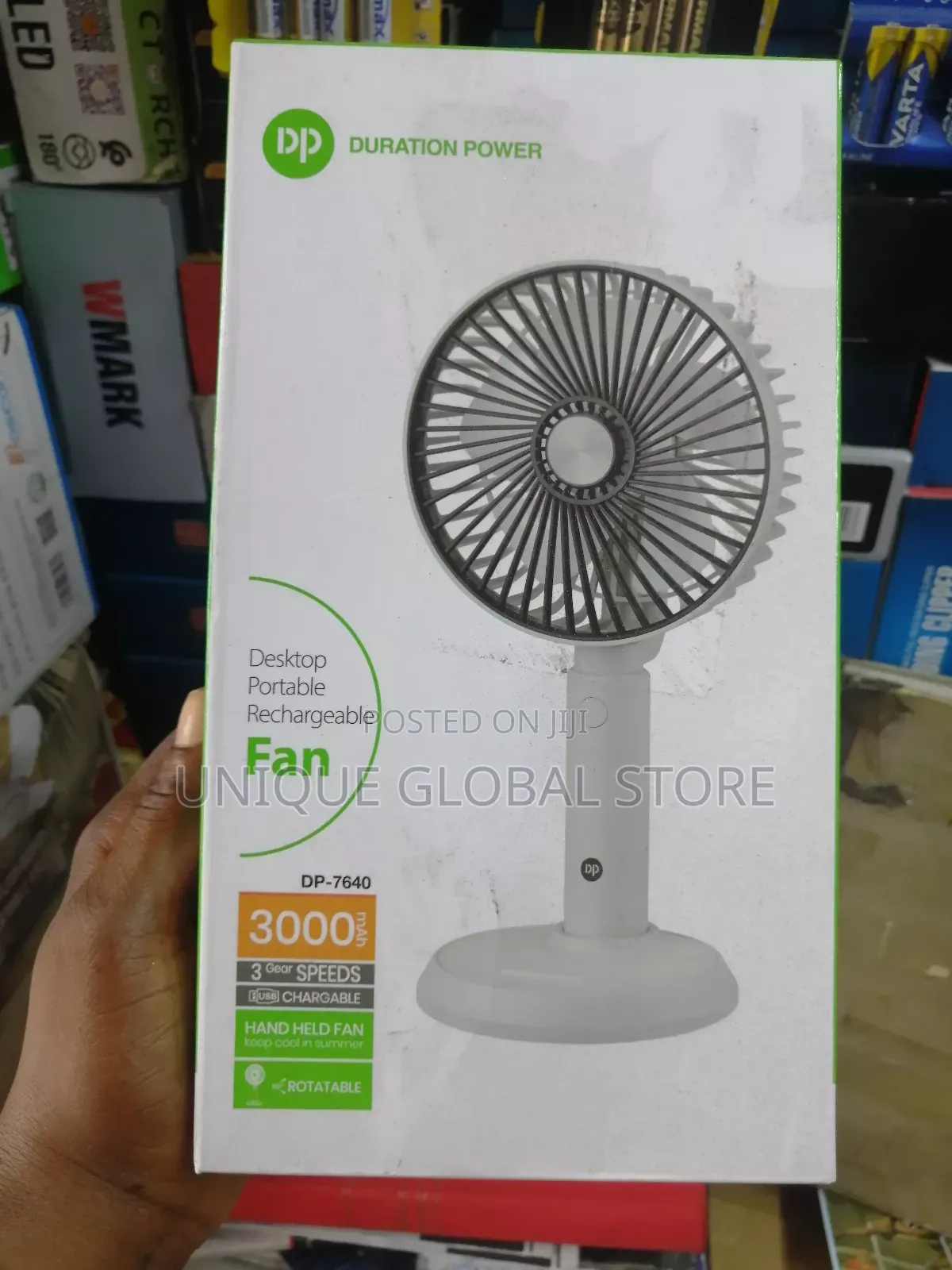 DP 7640 USB Rechargeable Floor Fan