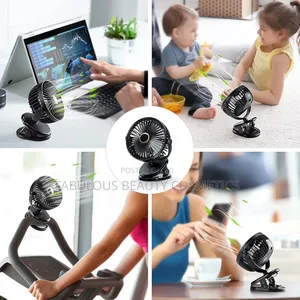 Rechargeable Portable Mini Fan With Clip and Desktop Fan.