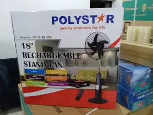 The New Polystar Rechargeable Standing Fan 18"