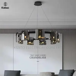 Luxury Tile Crystal Chandalier Pendant Light Living Room