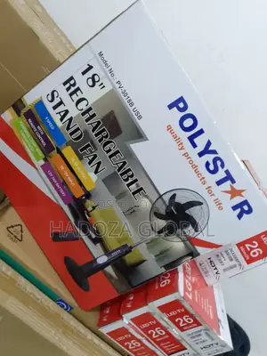 Original Polystar-18inches Rechargeable Standing Fan (New)