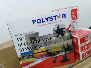 Brand New Polystar Rechargeable Standing Fan Available Now