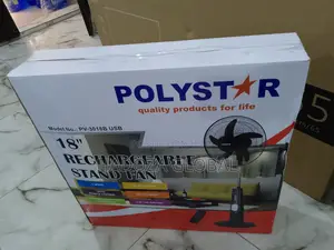 Durable Polystar Rechargeable Standing Fan 18 Inches