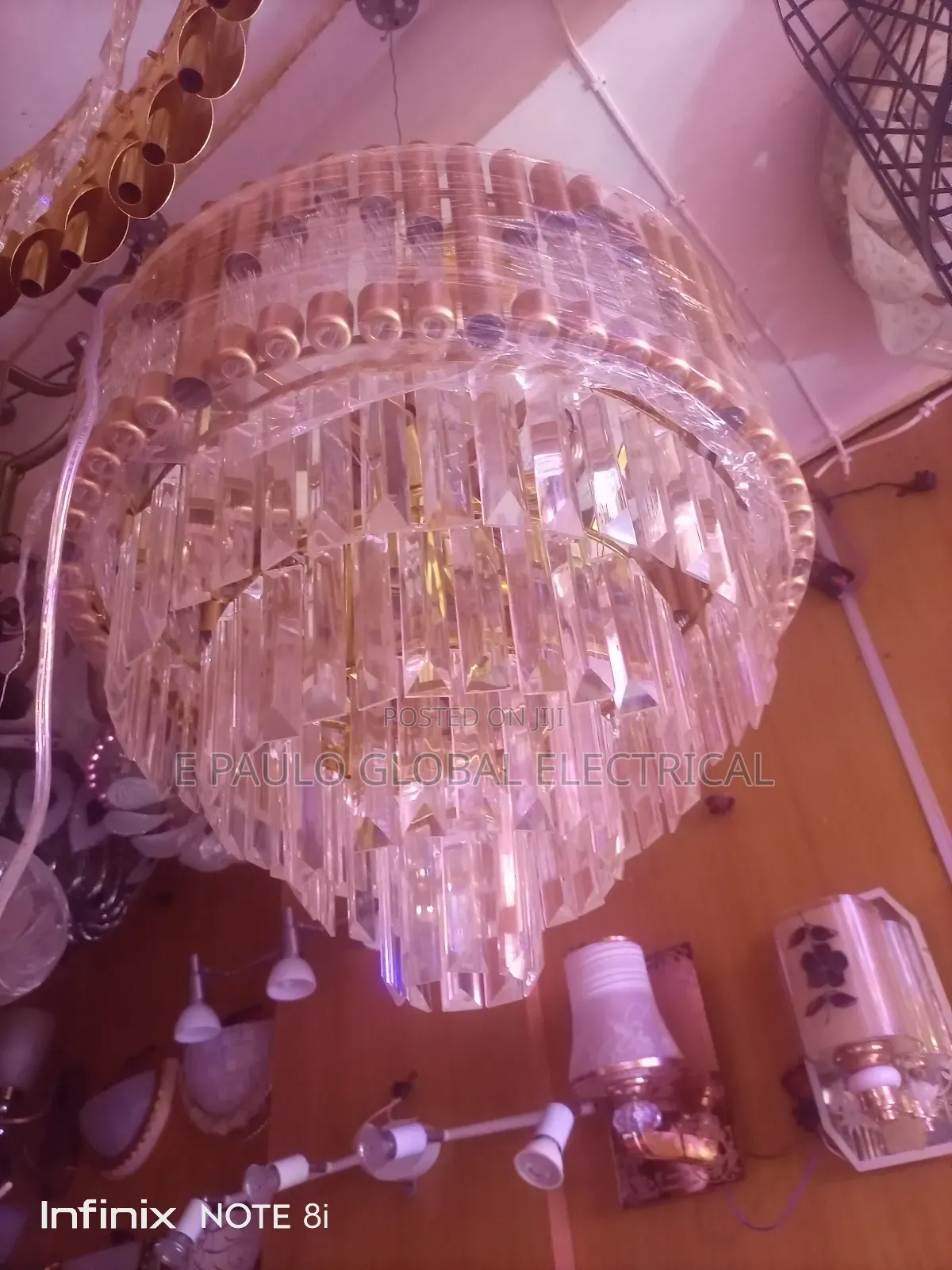 Crystal Led With Bulbs Chandelier Light