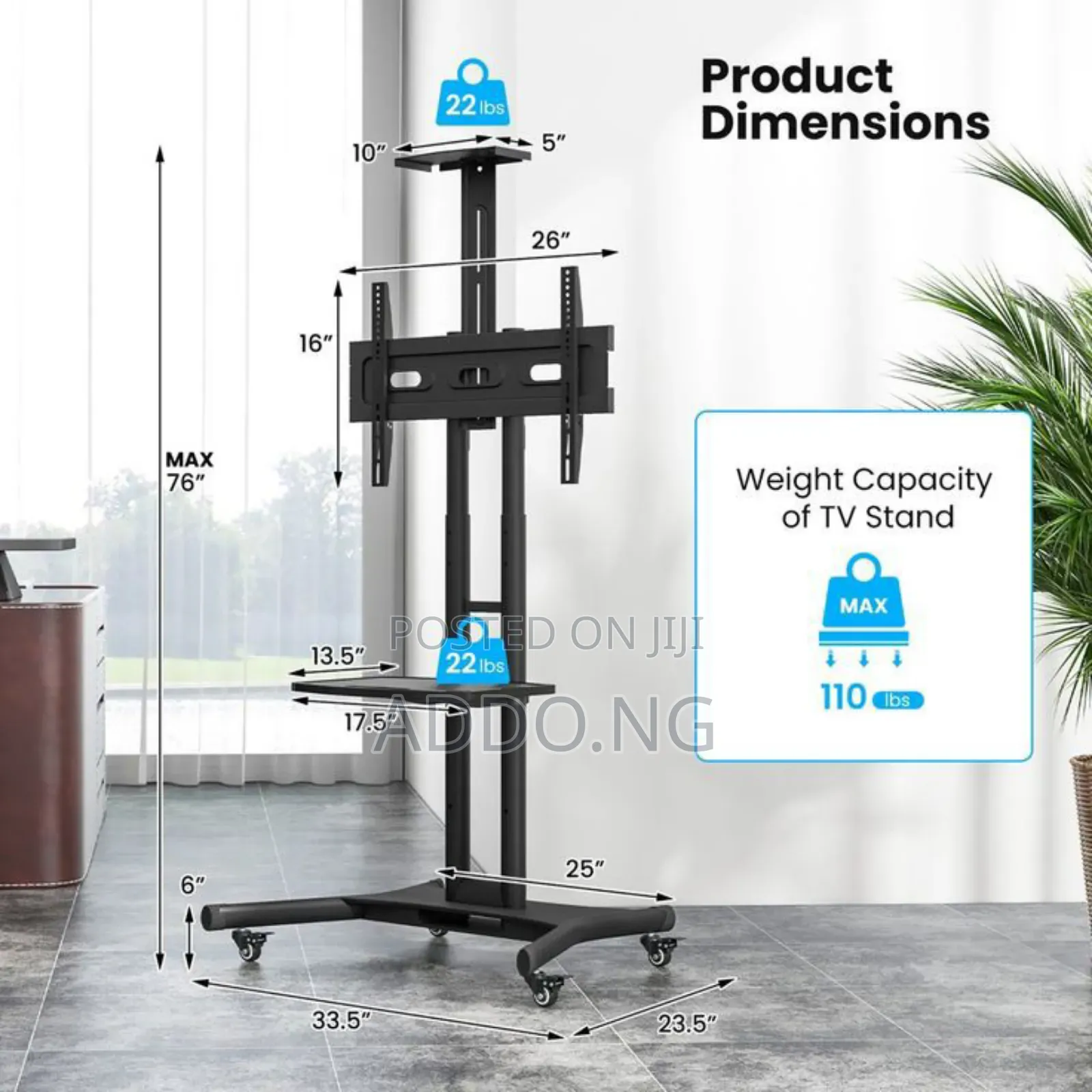 Television Hanger With Wheels