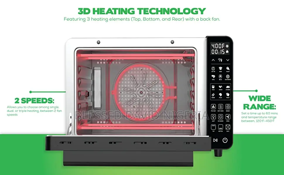 Professional Dehydrator Air Fryer Oven With 3D Heating