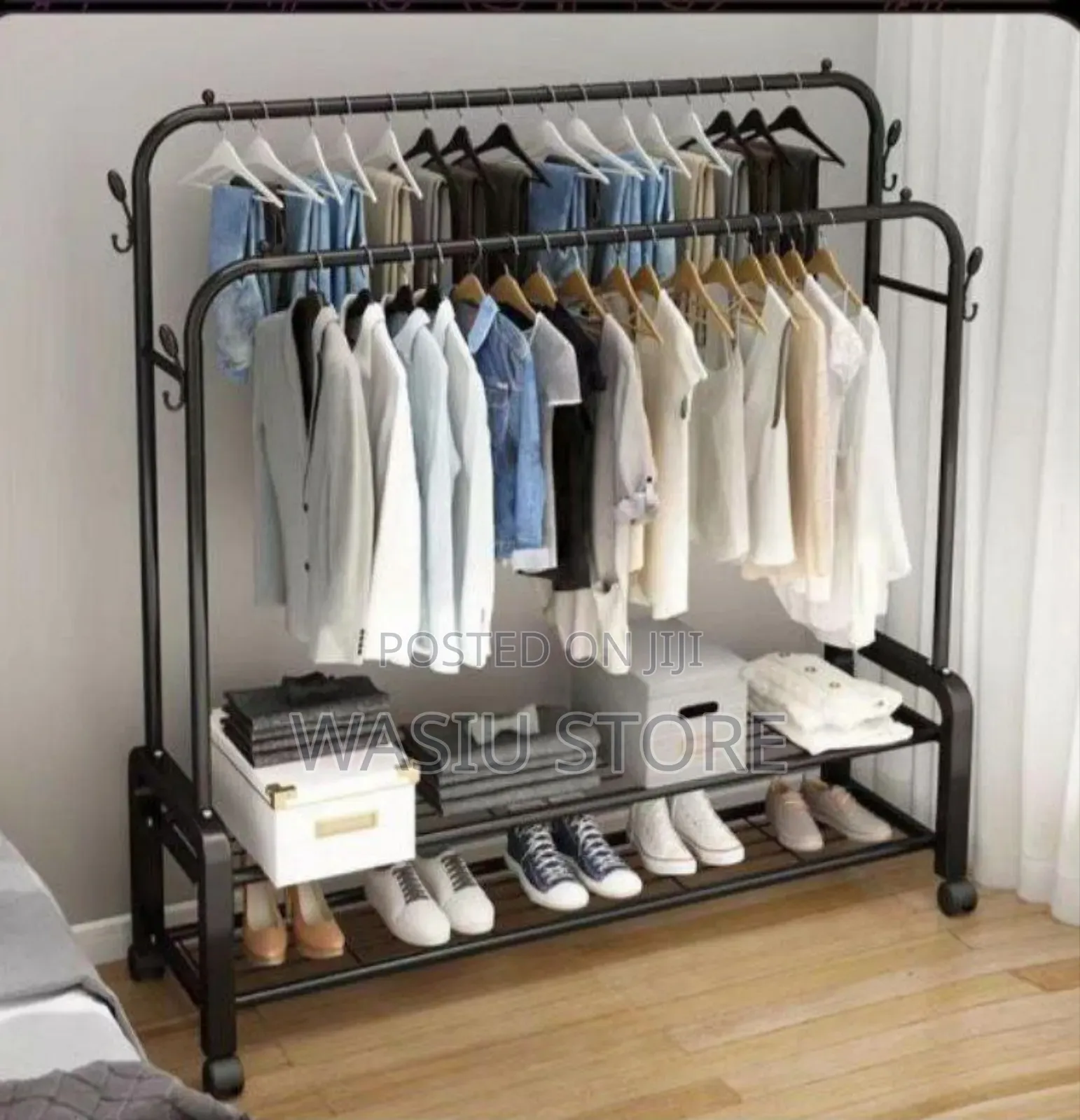 48kg Multipurpose Heavy Double Pole Hanger /Rack