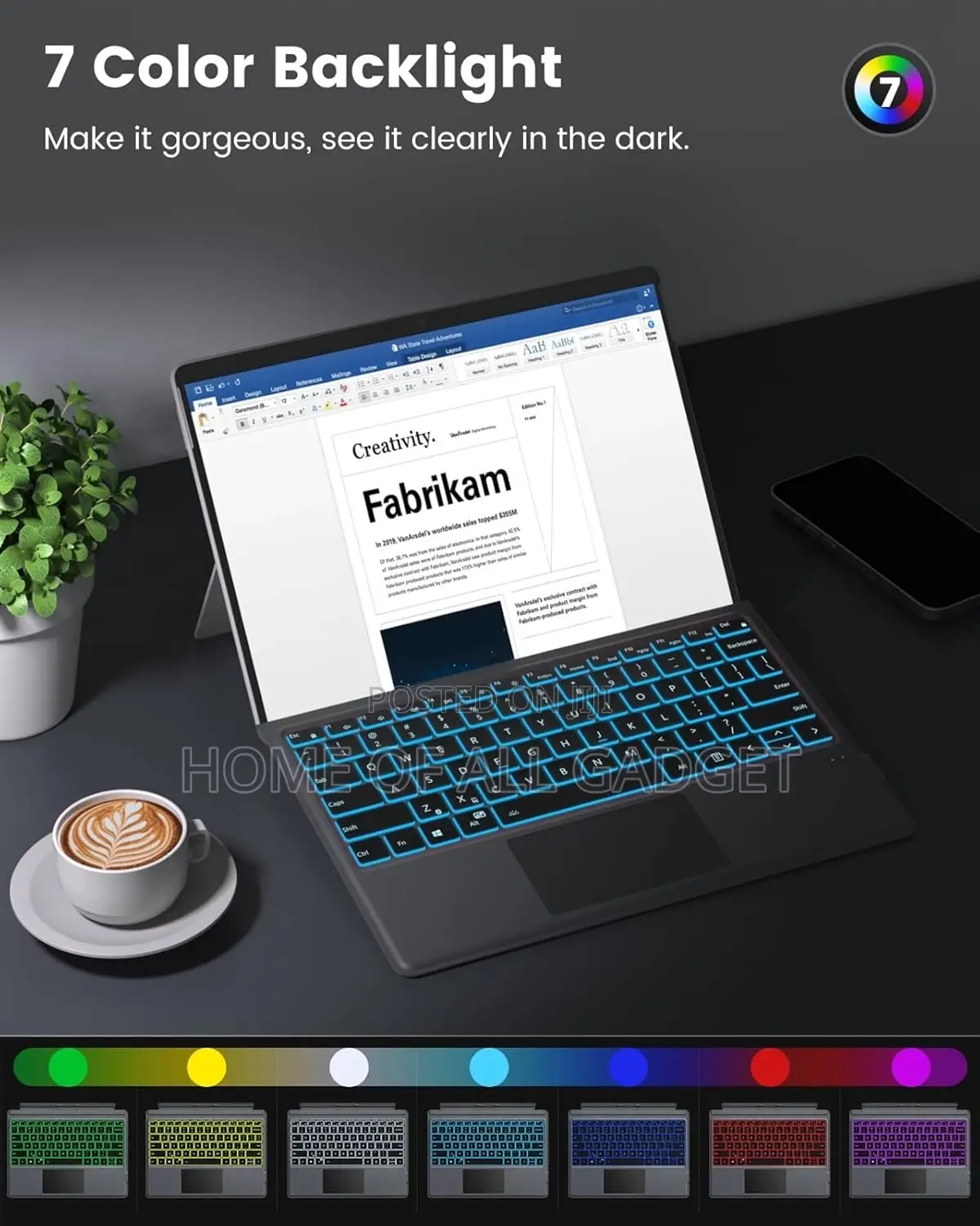 Microsoft Surface Pro 8/X Bluetooth Keyboard With Touchpad