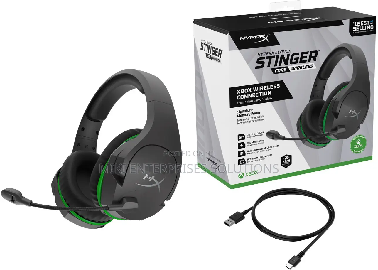 Hyperx 6h9b8aa Headset Xbox Black/Green