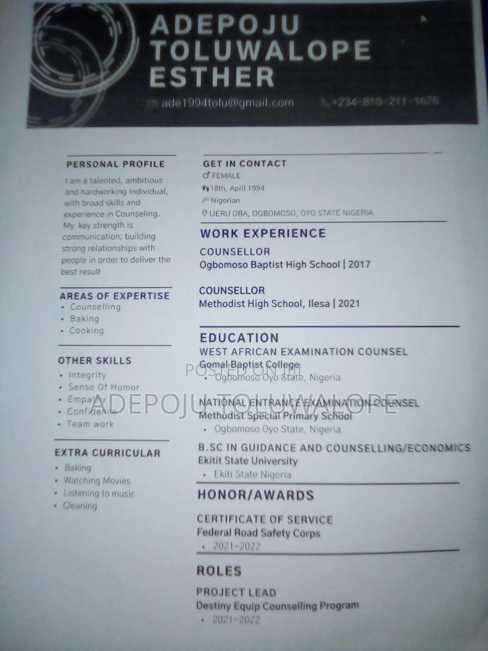 Ngo CV Opportunities