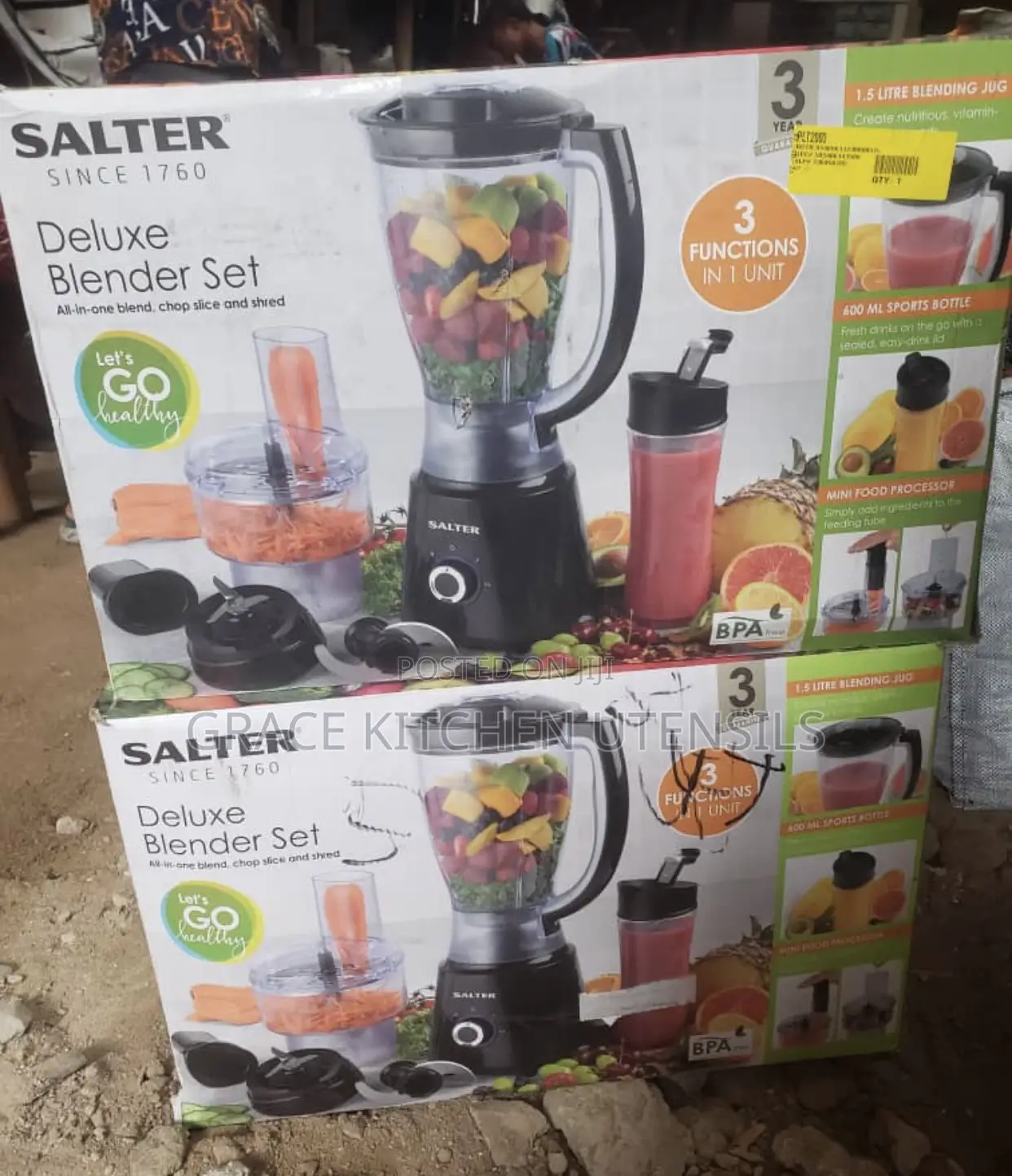 Deluxe 3-in-1 Blender Set Food Processor - 400W