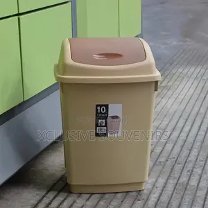 10liter Plastic Garbage Bin Trash Can With Swing Top Lid
