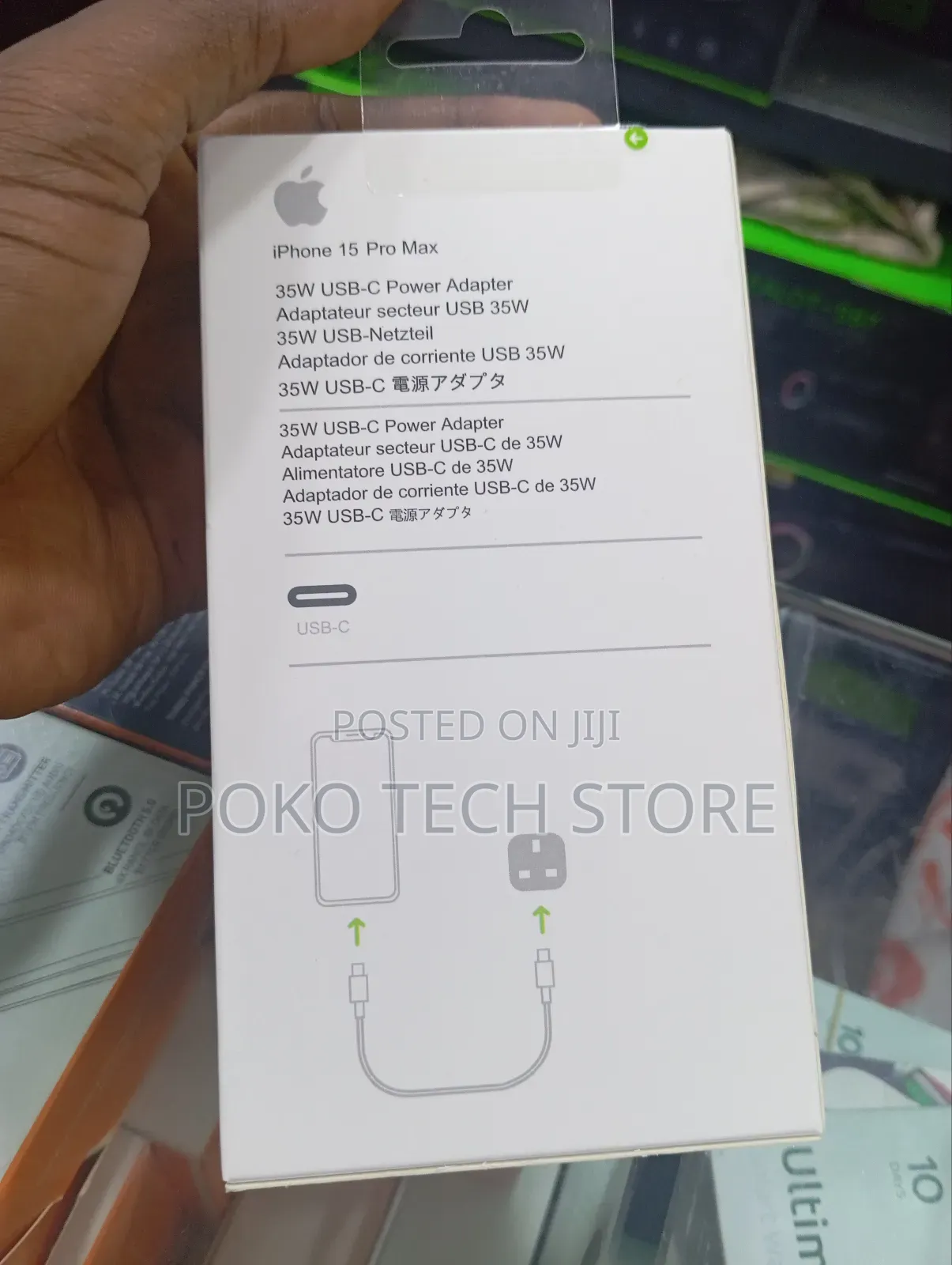 iPhone 15 Pro-Max 35W USB Power Adapter.