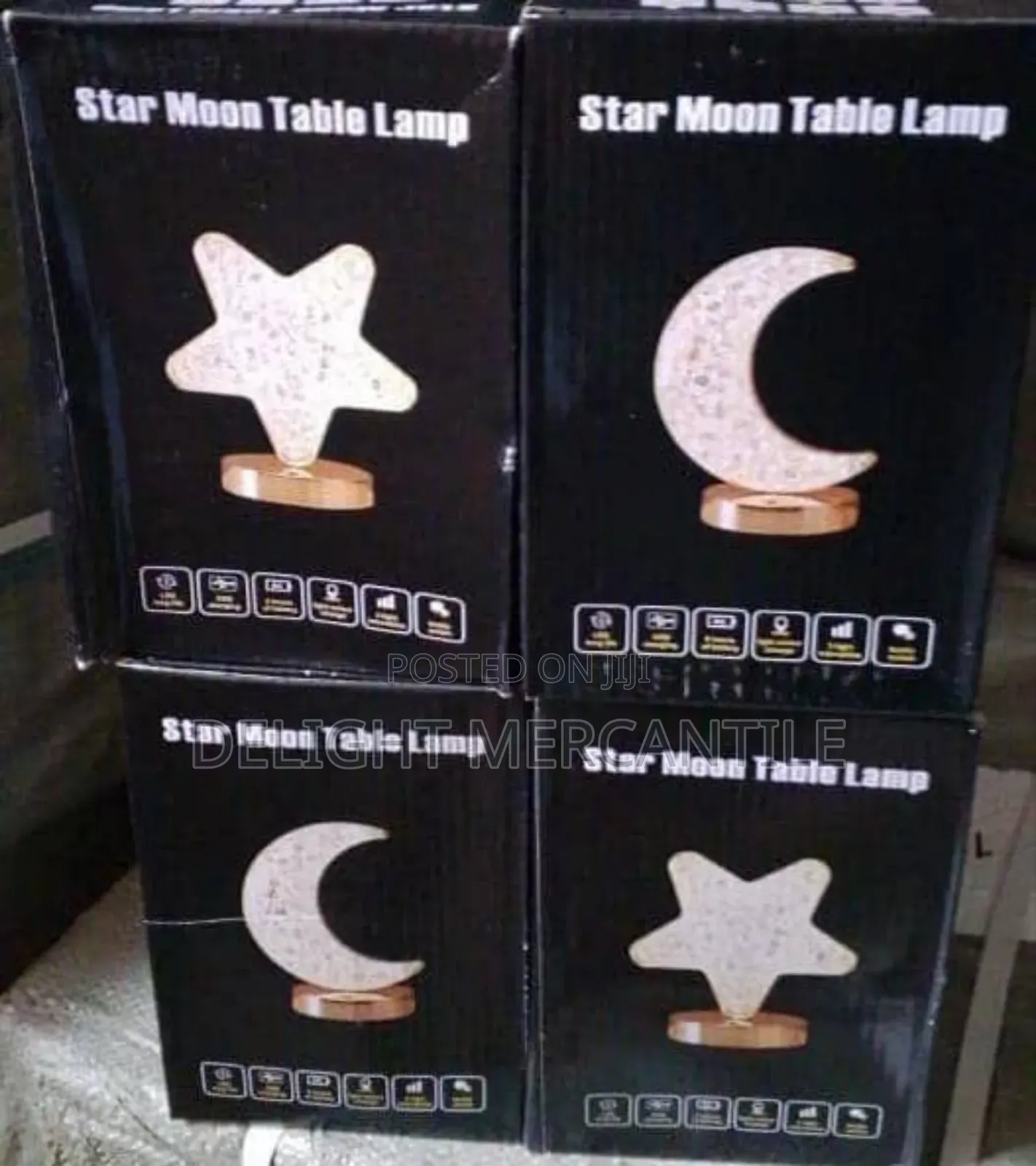 Star Moon Rechargeable Table Lamp