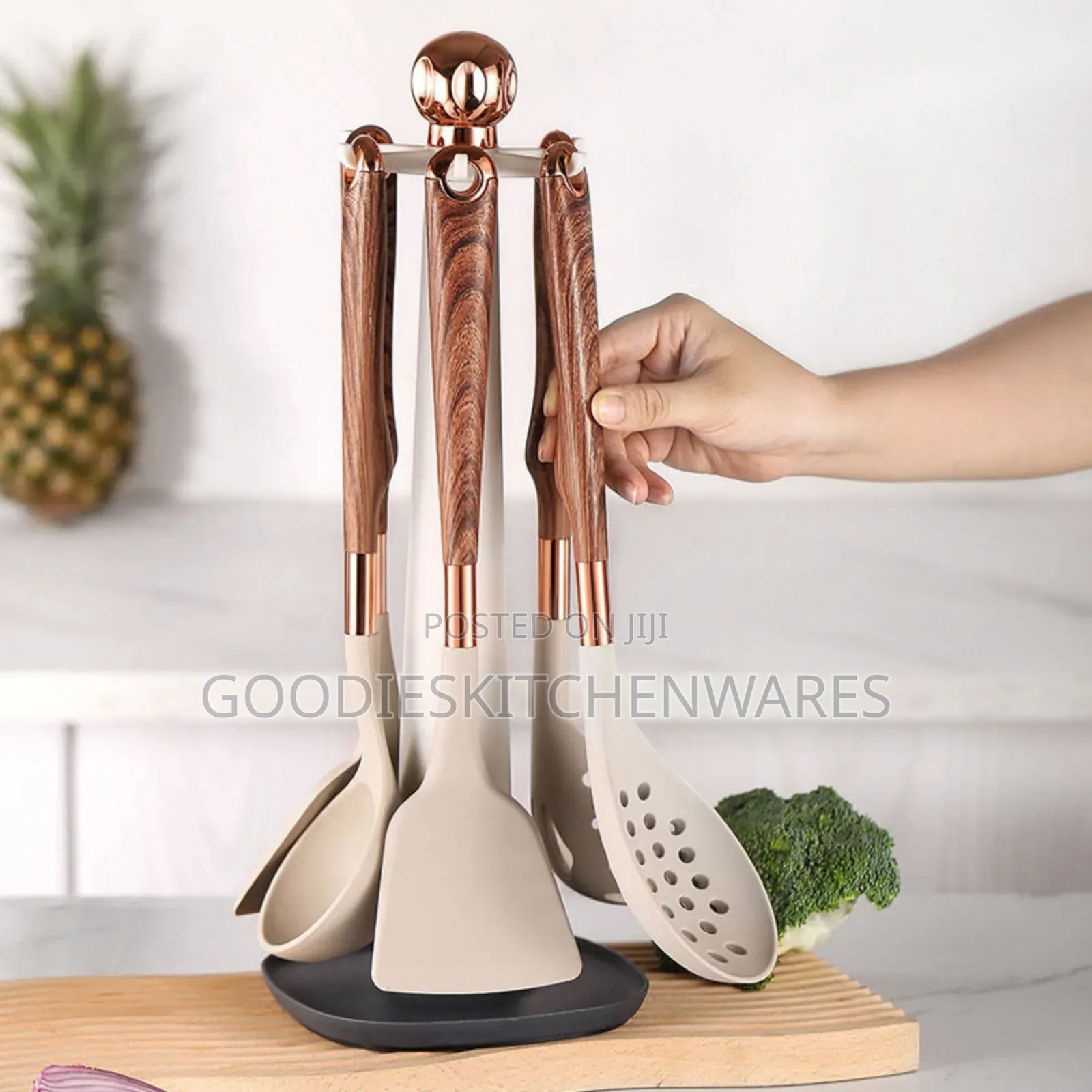 Silicone Spoon Set High Quality Gold-Plated